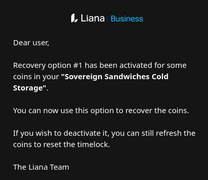 Email notification - path activated